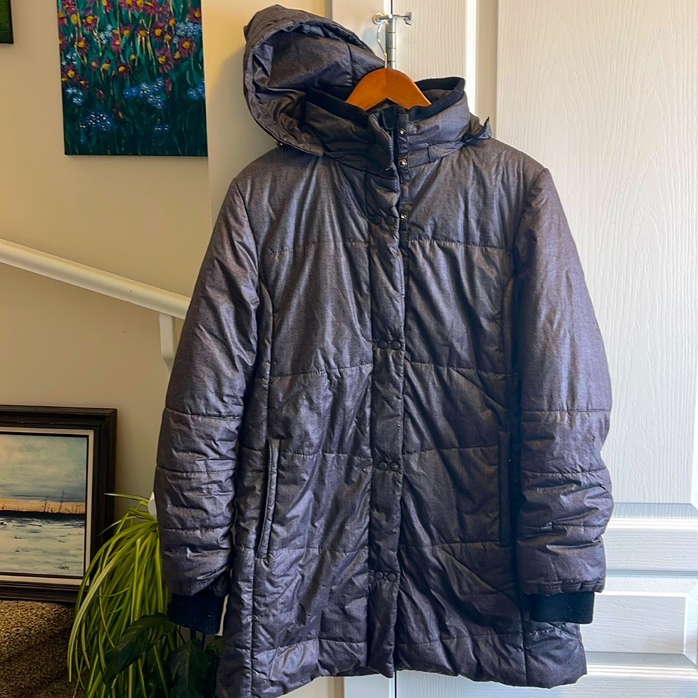 🌸FEN NELLI long quilted puffy coat with pockets & removable hood